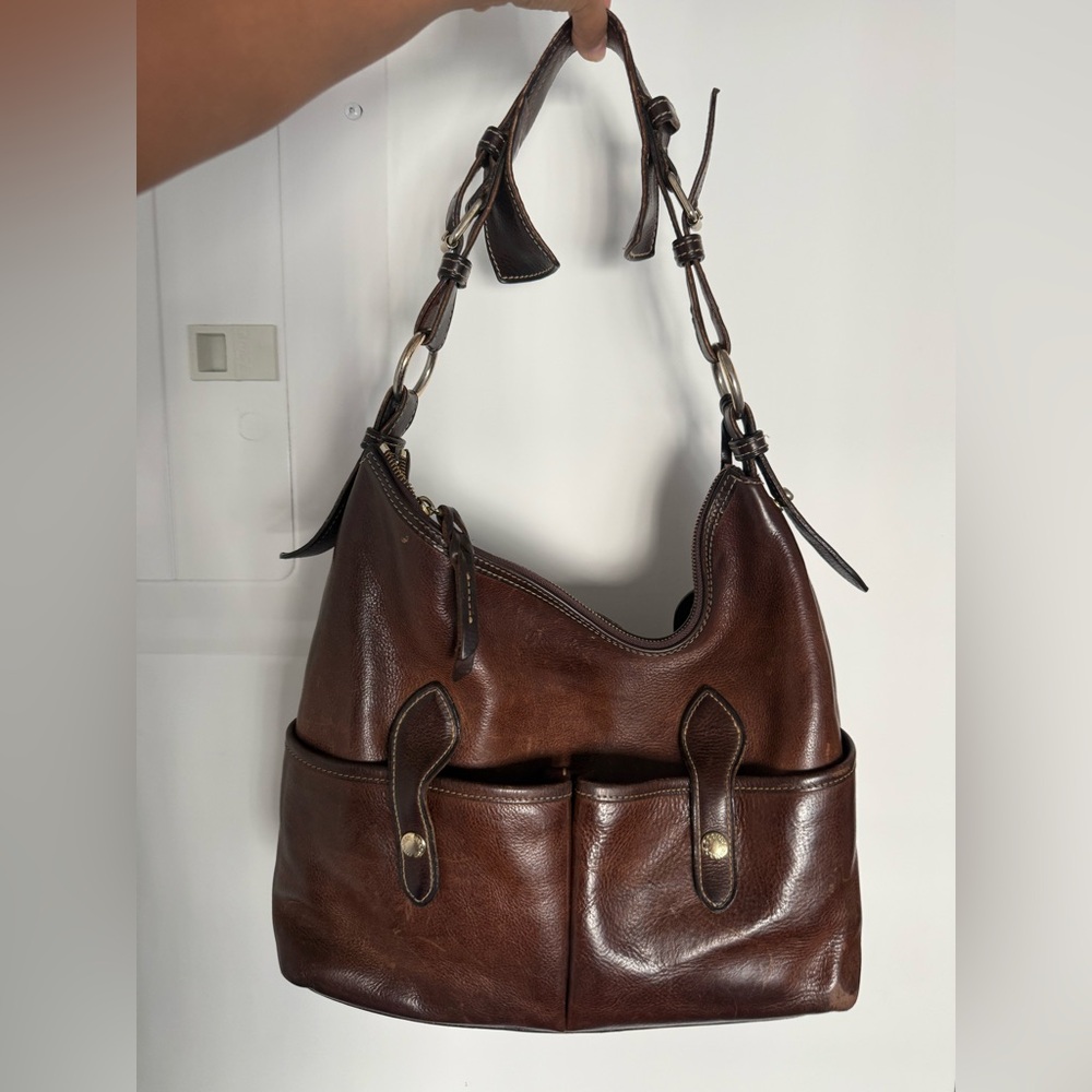 Dooney & Bourke Brown Leather Shoulder Bag